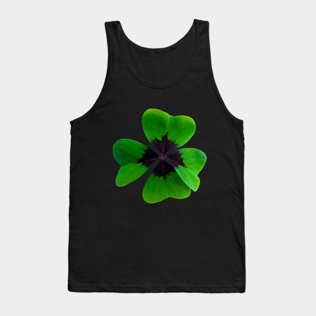 Four Leaf Clover Shamrock St Patrick's Day Tank Top by twizzler3b